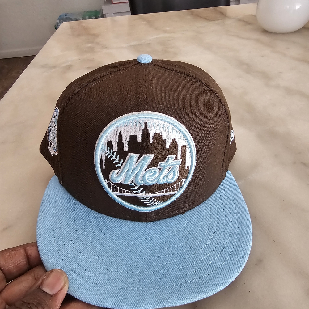 New Era Kids Brown and Light Blue Mets Hat